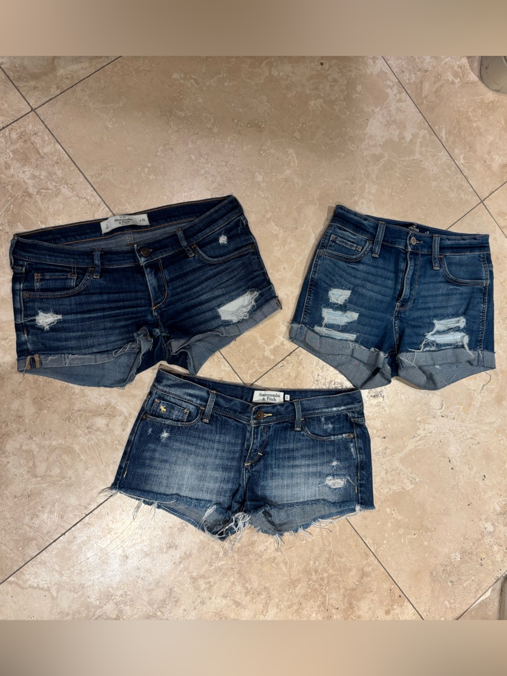 ❌SOLD❌ Abercrombie & Fitch / Hollister denim jean shorts bundle